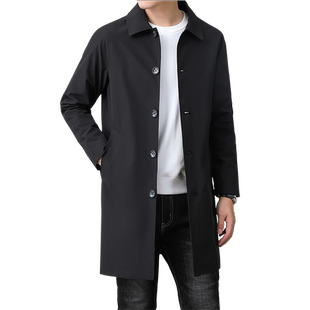 中长款风衣男士高级感商务休闲修身春装潮流男装大衣春秋季外套男