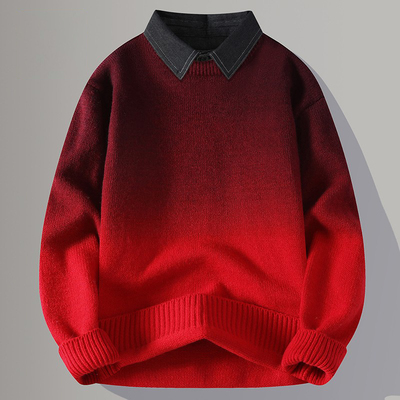 2025秋冬新款男士休闲毛衣复古
