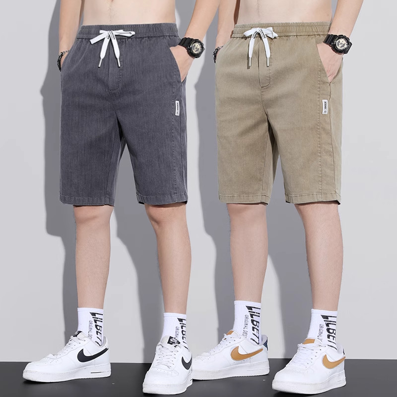 夏季薄款短裤子男士潮流透气潮牌百搭宽松直筒休闲运动五分马裤男