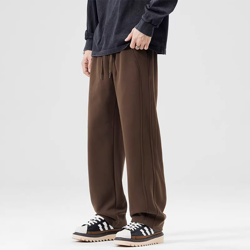 秋冬休闲裤潮牌男士长裤直筒运动百搭潮流侧条纹宽松阔腿百搭卫裤