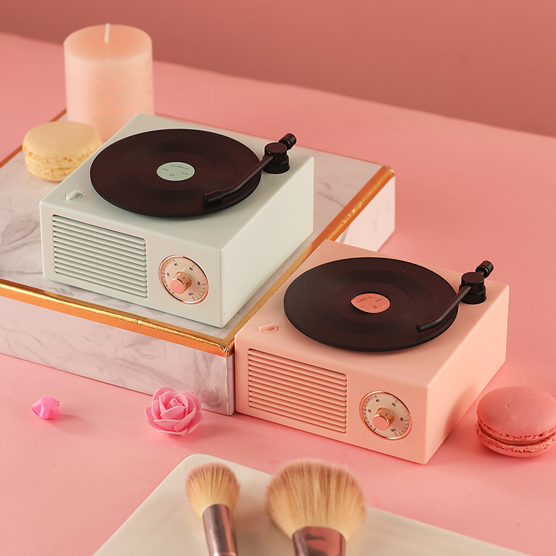 蓝牙音乐盒充电音箱黑胶无线创意唱片机小音响收音机男女生日礼物