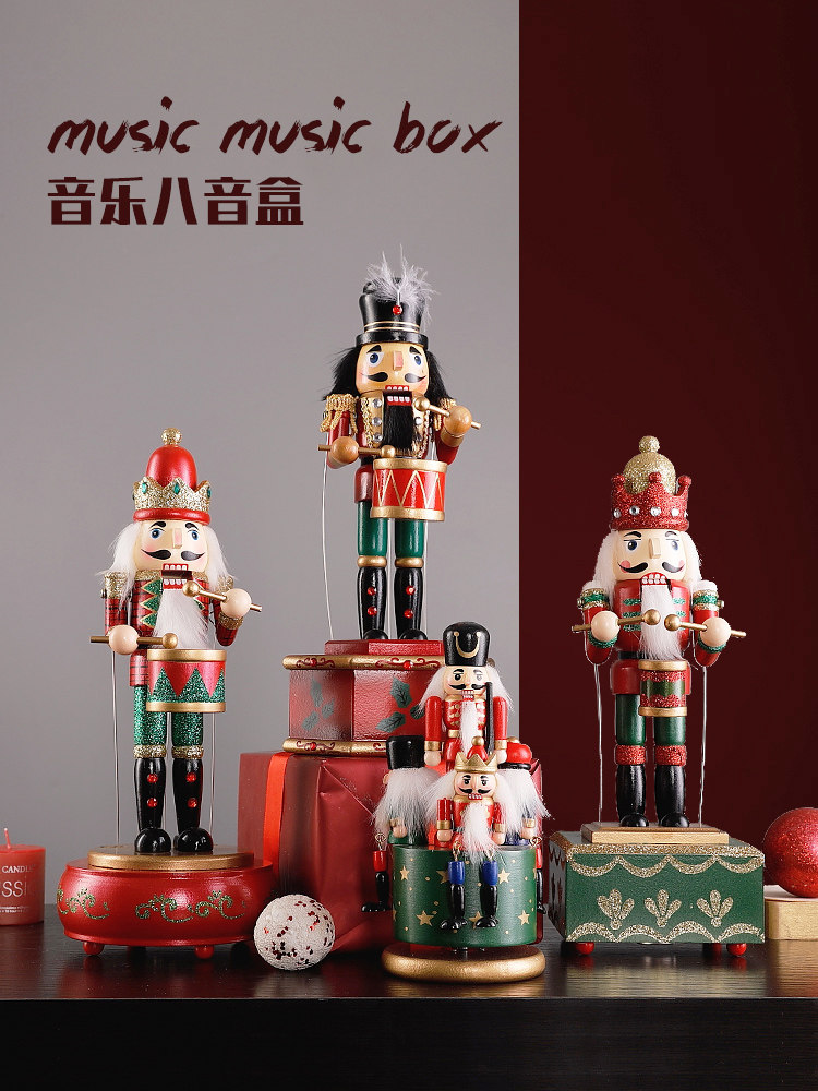 采购产品胡桃夹子音乐盒音乐盒装饰木偶士兵房间装饰女孩和孩子的