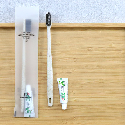 酒店宾馆民宿一次性小头通用软毛牙刷牙膏洗漱用品手动清洁套装