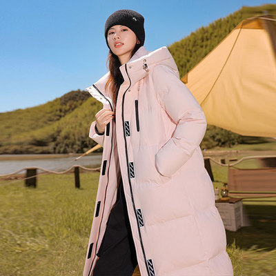 羽绒服女款90鸭绒中长款高级感2025新款大码羽绒外套平湖