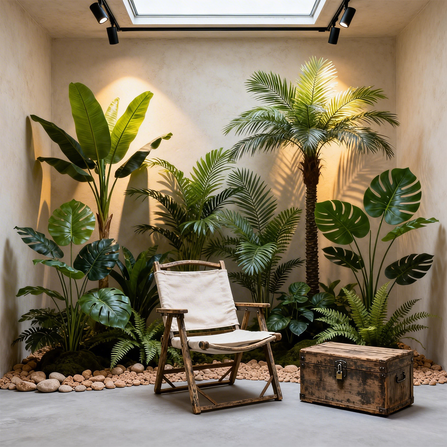 仿真绿植造景大型室内户外仿生热带景观组合植物高端轻奢橱窗装饰