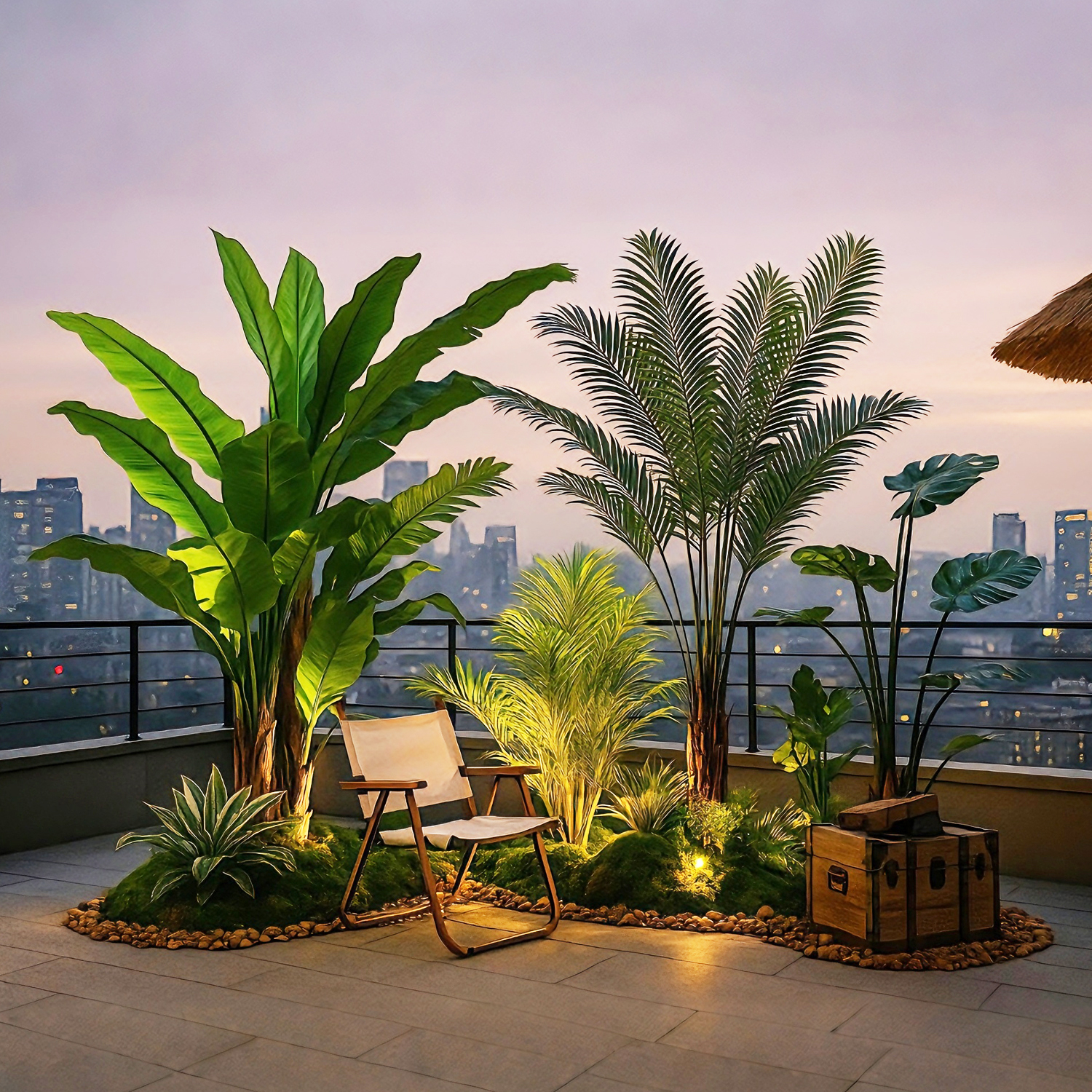 仿真绿植造景热带植物景观组合