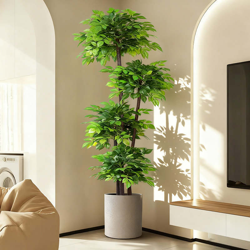 仿真绿植幸福树客厅大型盆栽室内轻奢装饰花仿生植物落地摆件假树