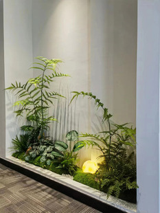 仿真绿色植物造景室内楼梯角落装饰阳台玄关橱窗仿生假树景观植物