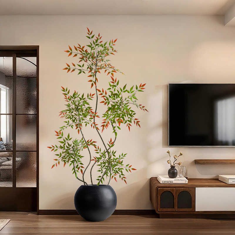 南天竹仿真绿植高端轻奢室内客厅