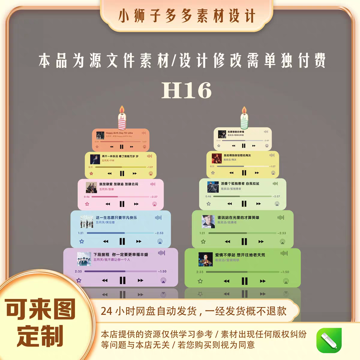 五月天陈奕迅明星生日蛋糕手举牌KT板PS分层可修改设计源文件素材