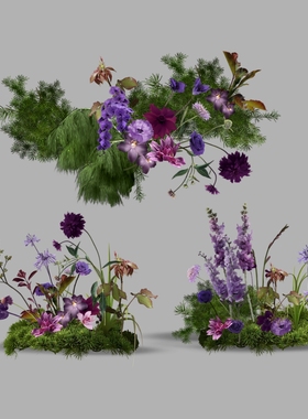 h485白绿紫色婚礼花艺素材psd源文件紫色小众户外室内婚礼图