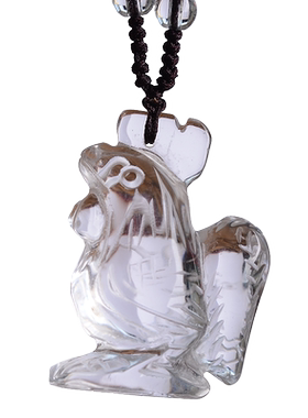 天然白水晶十二生肖吊坠男士女