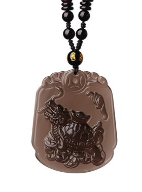 招财玄武虎年吉祥物黑曜石龙龟