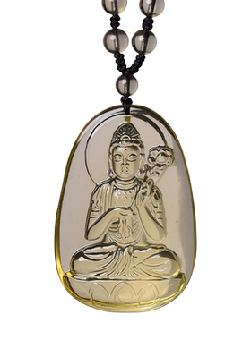 本命佛虚空藏属牛挂件天然黄水晶