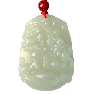 和田玉吊坠男女项链玉石生肖猪兔羊虎马狗猴龙蛇鸡牛三合贵人挂件