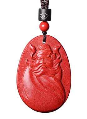 朱砂钟馗吊坠随身挂件项链