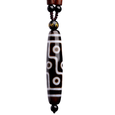 天然西藏九眼天珠吊坠真品藏族