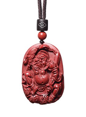朱砂吊坠招财钟馗项链随身
