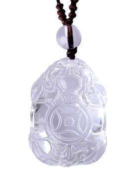 天然白水晶龙龟吊坠护身吉祥物黄水晶招财龙龟保泰龙头龟男女项链