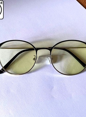 黄色镜片眼镜防蓝光电脑镜防辐射光镜架近视镜防控安叶光学AN E