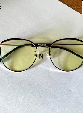 黄色镜片眼镜防蓝光电脑镜安叶光学架近视镜教师 暑假防控 AN E