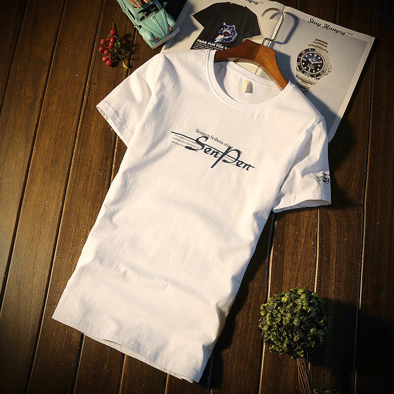 男士长袖t恤纯棉韩版潮流印花男装短袖上衣服秋季白色体桖打底衫|ruв категории Мужская одежда, футболка - от Buy2taobao.com для оказания профессиональной услуги покупки агента Taobao