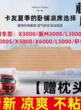 德龙X3000新M3000SX6000X5000L3000L5000轩德翼3大货车卧铺垫凉席