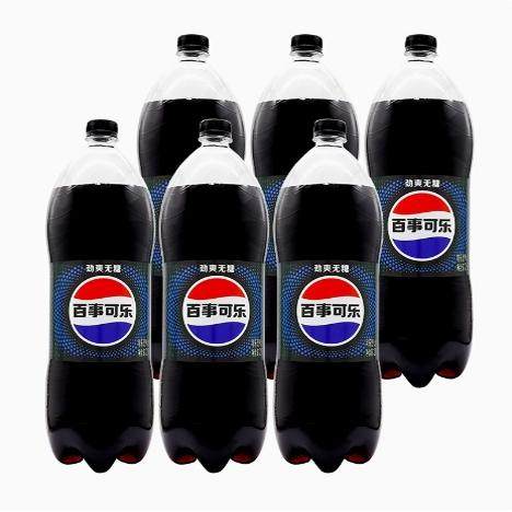 百事可乐无糖可乐2L*6瓶