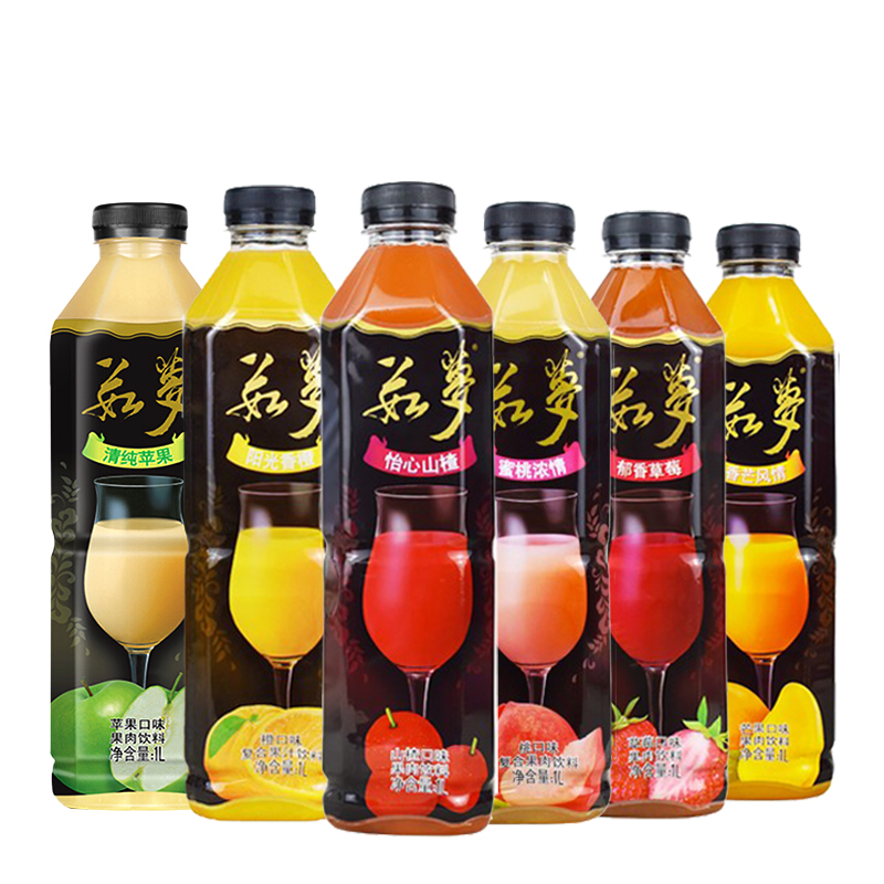 茹梦芒果草莓猕猴桃山楂橙汁1L