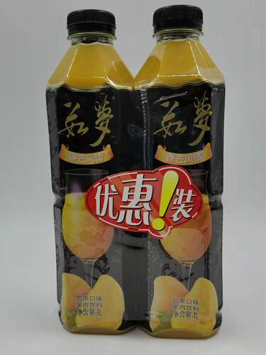 茹梦桃 橙 芒果 山楂 草莓  猕猴桃饮料 1L*6瓶 - 封面