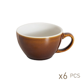 拿铁拉花咖啡单杯单碟批发装 鸡蛋型系列 300ml 6只裝