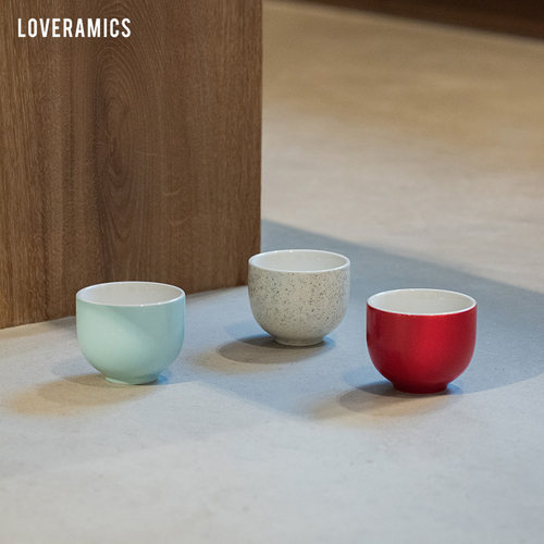爱陶乐无把北欧风纯色花茶杯