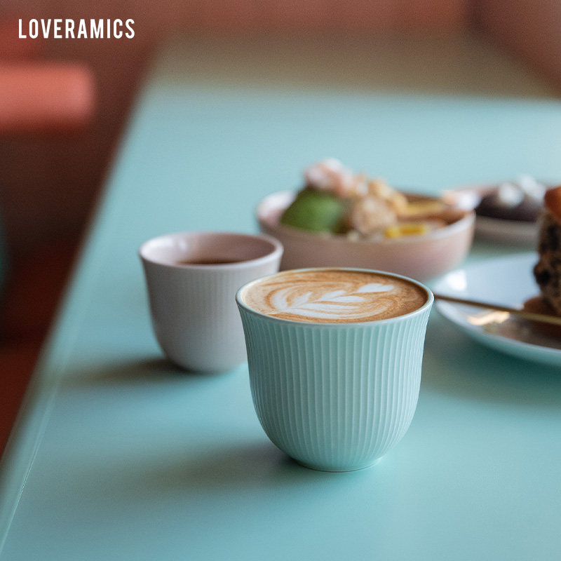 爱陶乐官方[Brewers]北欧直纹杯精品咖啡杯单品卡布Loveramics