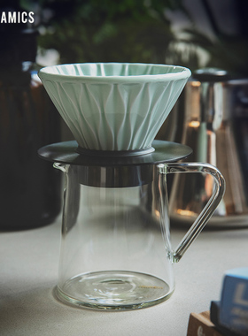 爱陶乐官方[Brewers]手冲咖啡器具组合滤杯玻璃壶陶瓷Loveramics