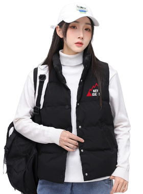 宽松棉马甲DEBRAND百搭立领