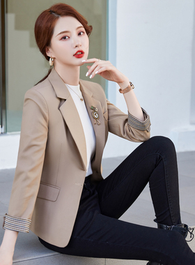 小西装外套女2024新款小个子韩版修身短款气质收腰网红西服上衣女