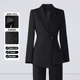 收腰高级公考面试西服酒店工作服女士职业套装 黑色西装 外套女新款