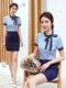 ol套裙美容师工作服套装 前台工作装 工装 女短袖 夏天 女气质职业衬衫