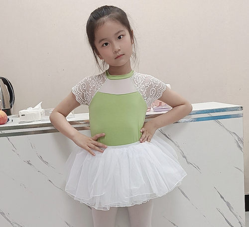 女童舞蹈练功服蕾丝芭蕾舞服