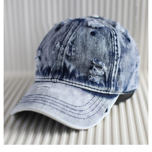 2022新款水洗做旧牛仔棒球帽软顶