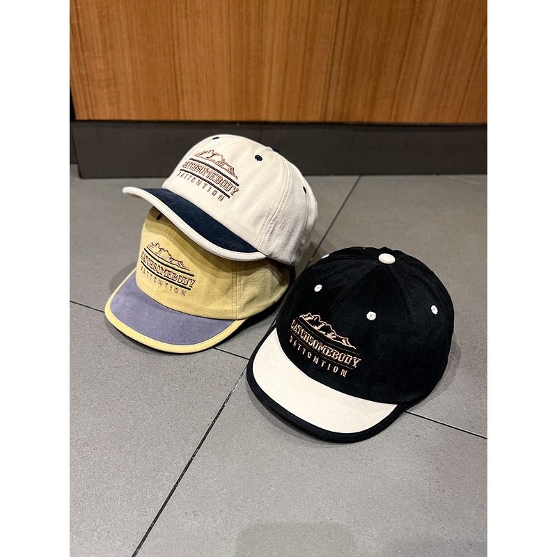 韩版ins小众拼色刺绣棒球帽女日系短檐鸭舌帽子男学生百搭遮阳帽,服饰配件/皮带/帽子/围巾,帽子,淘宝优惠券,粉丝福利购,淘宝优惠卷