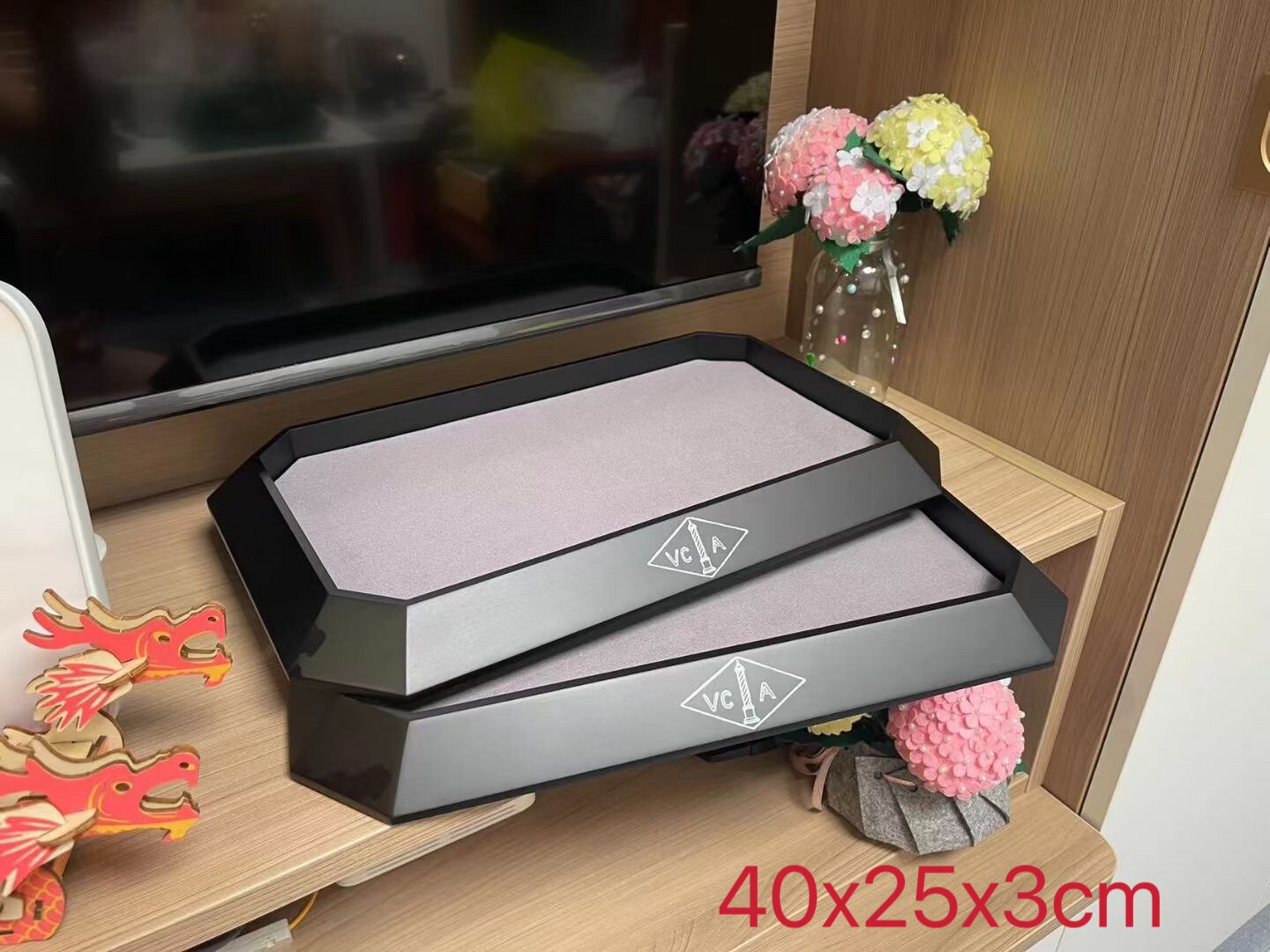 包邮八角烤漆首饰展示盘珠宝看货盘店用展示道具戒指项链吊坠钻石