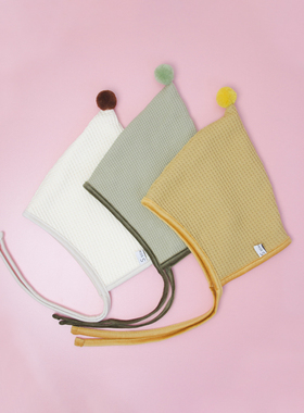 婴儿帽子春秋季系带全棉新生婴幼儿宝宝护耳帽保暖防风冬帽套头帽