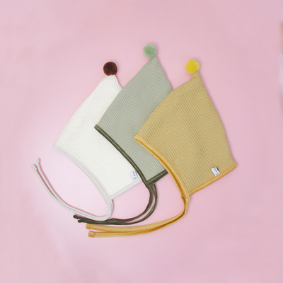 婴儿帽子春秋系带全棉宝宝护耳帽