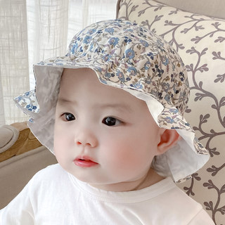 婴儿帽子夏季薄款防晒遮阳帽公主可爱超萌新生宝宝渔夫帽透气凉帽