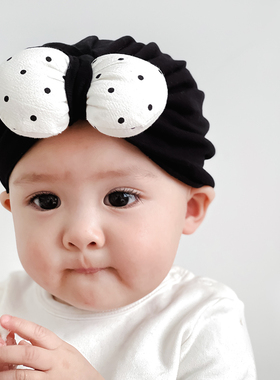 婴儿帽子春夏纯棉可爱超萌男女宝宝新生婴幼儿胎帽囟门无骨印度帽