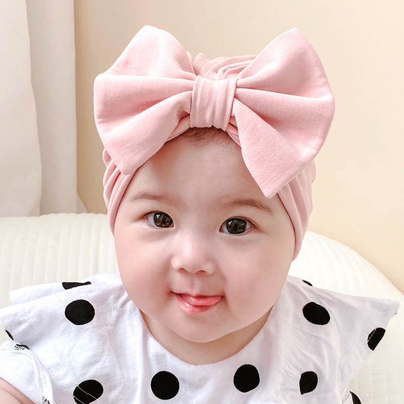 婴儿帽子网红蝴蝶结脑门心胎
