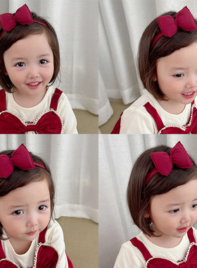 婴儿发带女宝宝满月蝴蝶结发饰新生婴幼儿百日头饰小月龄周岁发箍