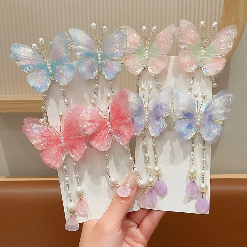 汉服头饰女儿童超仙花朵流苏甜美