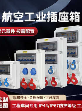 室外工业防水插座箱临时塑料电箱工地车间三防电源检修配箱定制